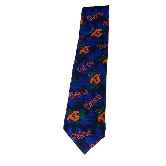Florida Gators Sport Necktie Merge Left 100% Silk - Picture 4 of 7